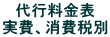 代行料金表 実費、消費税別 